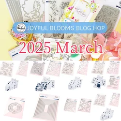 2025 Spring Flower Blooms Metal Cutting Dies Clear Stamps Stencil Hot Foil Washi Tape DIY Decorating Scrapbook Paper Card Album