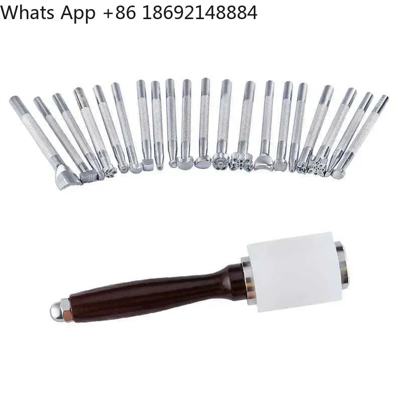 DIY Leather Craft Package Hand Sewing Set for Leather Art Tools Leather Goods Carving and Embossing Tool Set