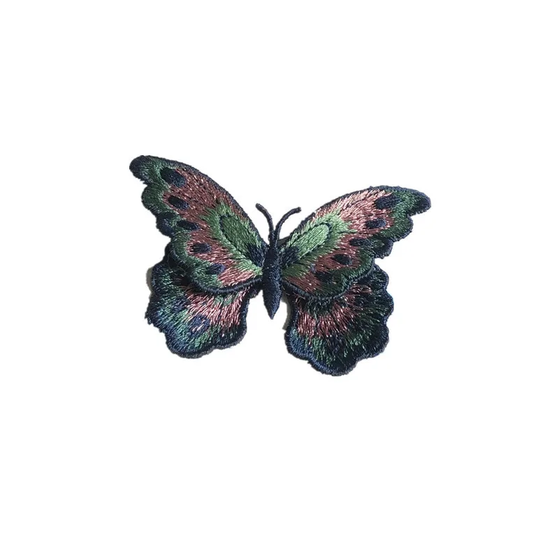 Double Colored Embroidered Butterfly Cloth Patch Patches on Clothes Sewing Embroidery Patches for Clothing DIY Apparel Supplies