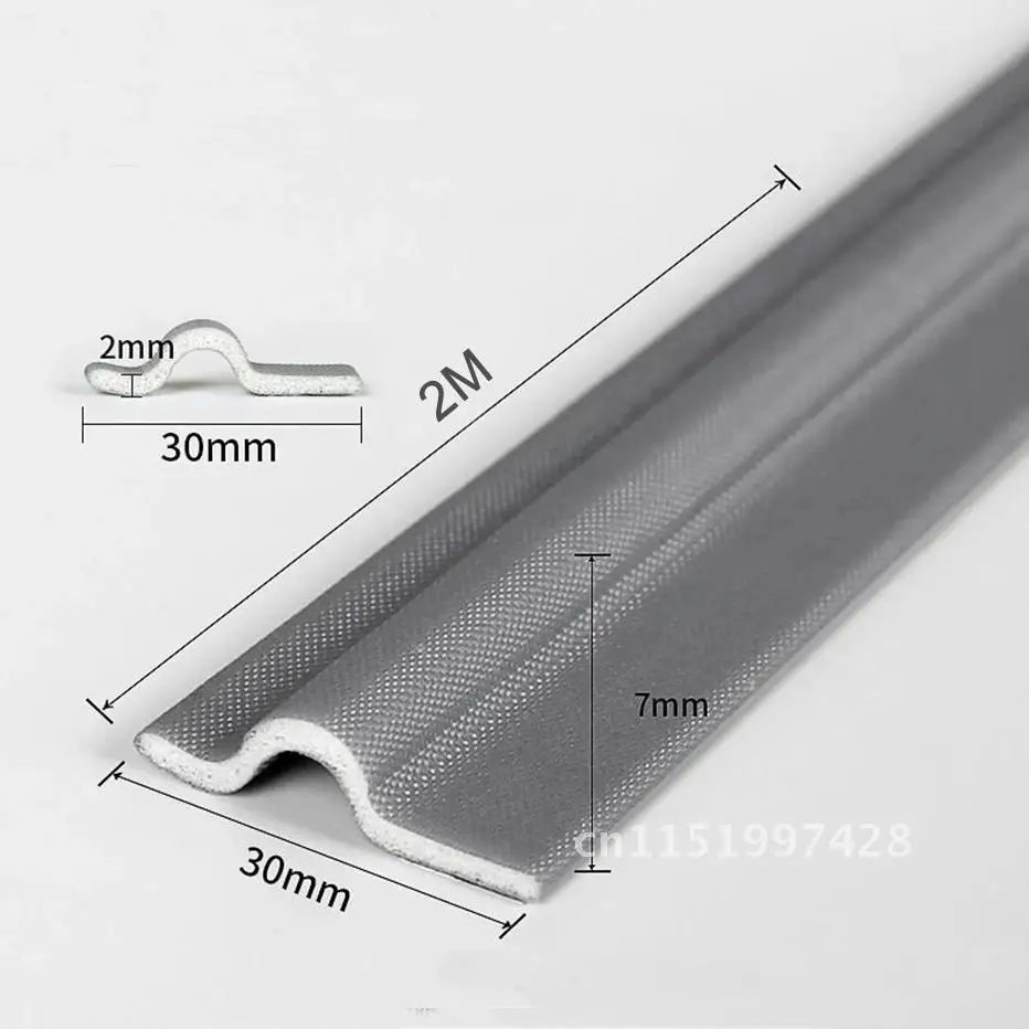 Self Adhesive Window Gap Sealing Strip Windproof Soundproof Foam Sliding Door Bottom Seal Tape Guard Sealer Dust Stopper 2M