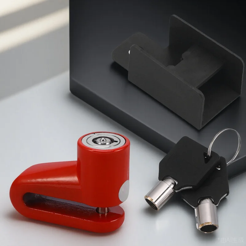 

Disc Brake Lock for Motorcycle Anti Theft Security Lock High Grade Metal Universal Fit for Scooter Bike Motorbike Red
