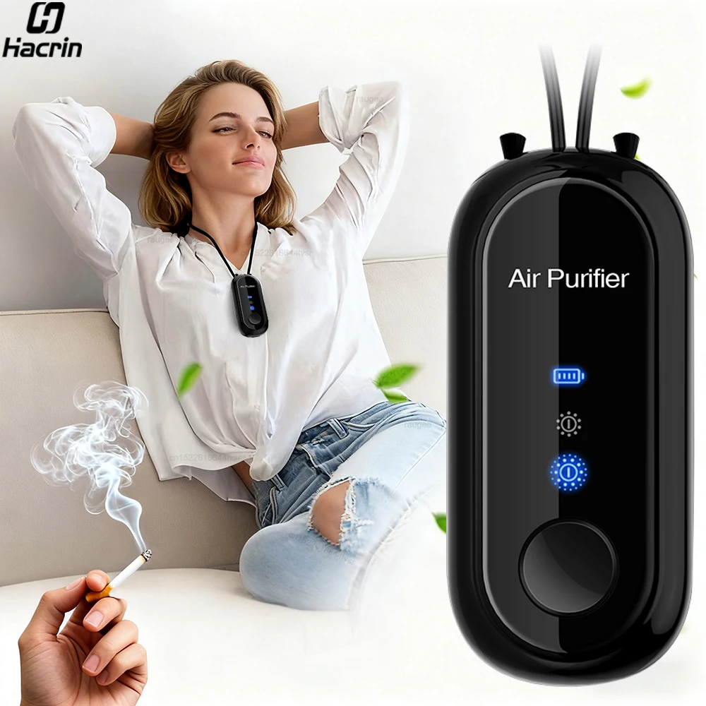

Air Purifier Necklace Portable Mini Air Purifier Wearable Negative Ion Generator Smoke Odor Eliminator Personal Air Purifier
