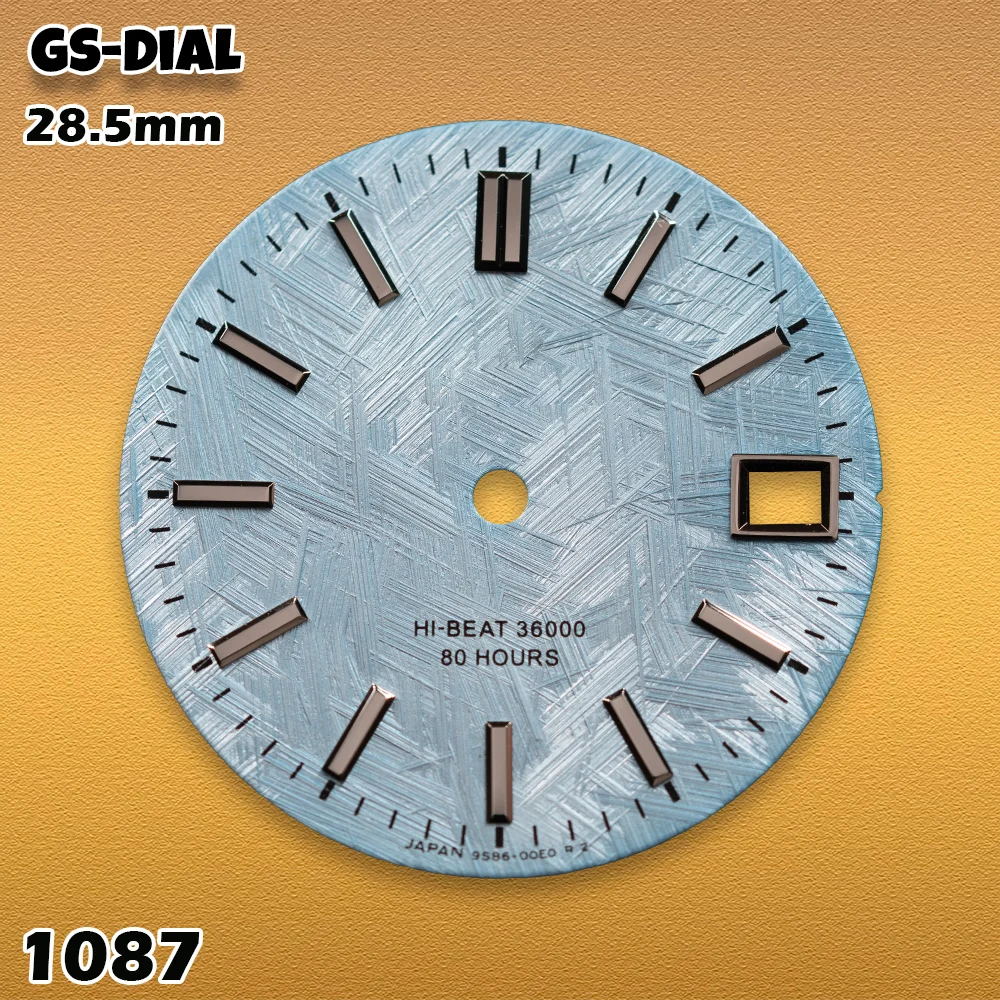 SEI NH35/NH36 Movements GS Logo 28.5mm Weaving patterns Metal Dial Watches for men Watch Modification Accessories view 2