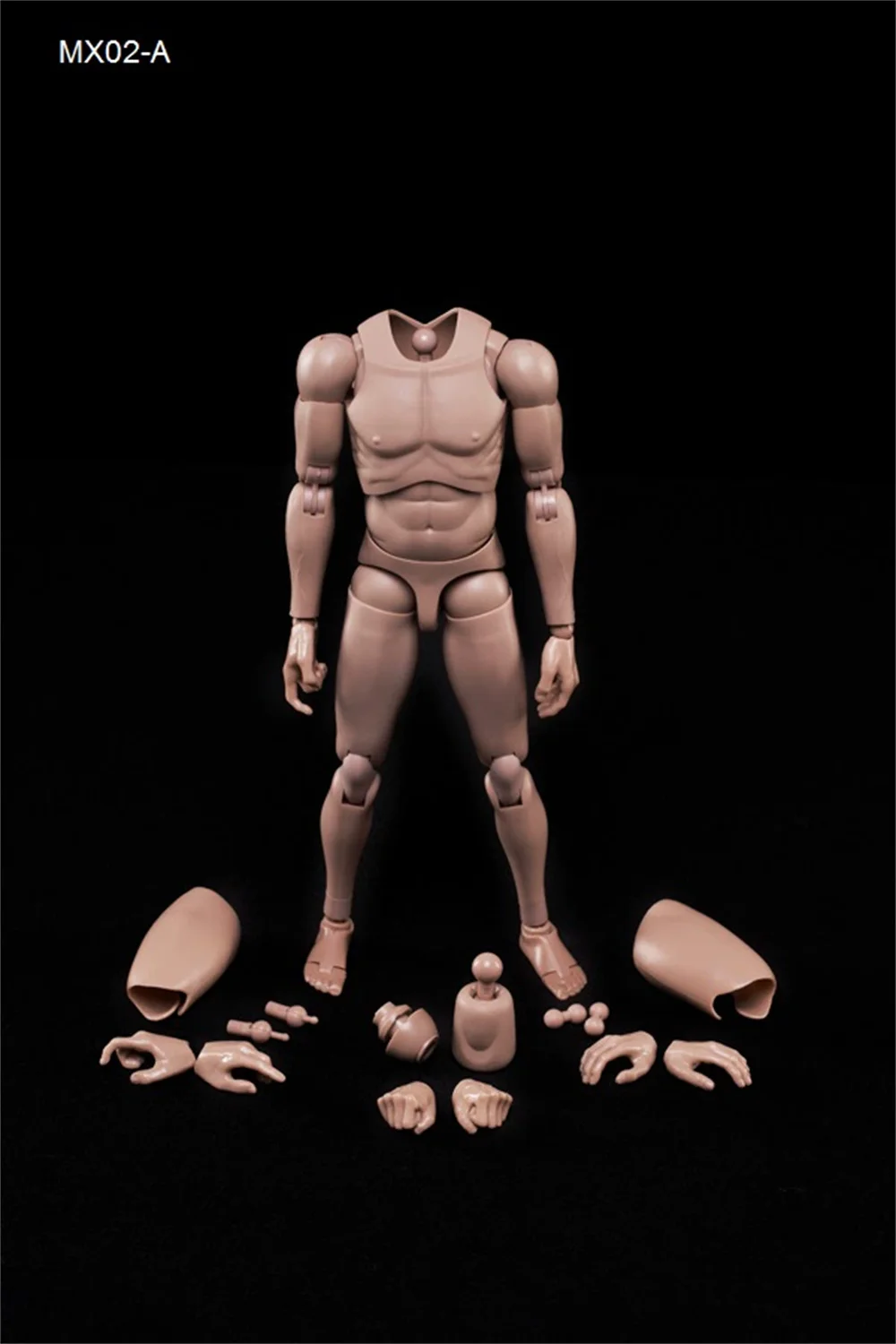 1/6 Male Figure Body MX02-A / MX02-B 2.0  Caucasian Aisa  Skin Nude Narrow Shoulders Neck 12'' Flexible Action Figure Doll Toy