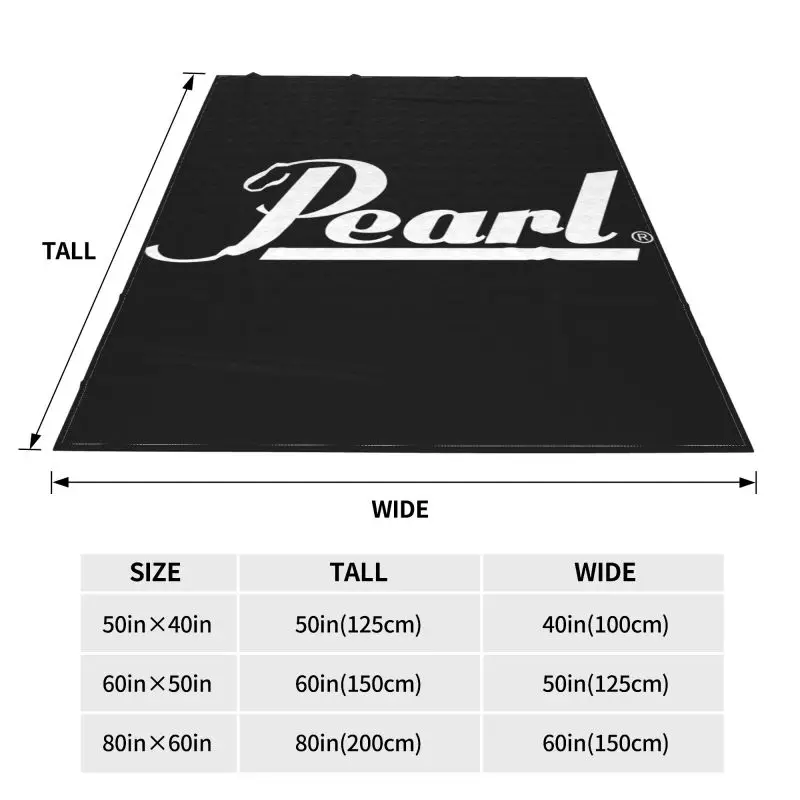 Manta con Logo de tambores de perlas, cubierta de microfibra mullida para dormitorio, manta decorativa para sofá