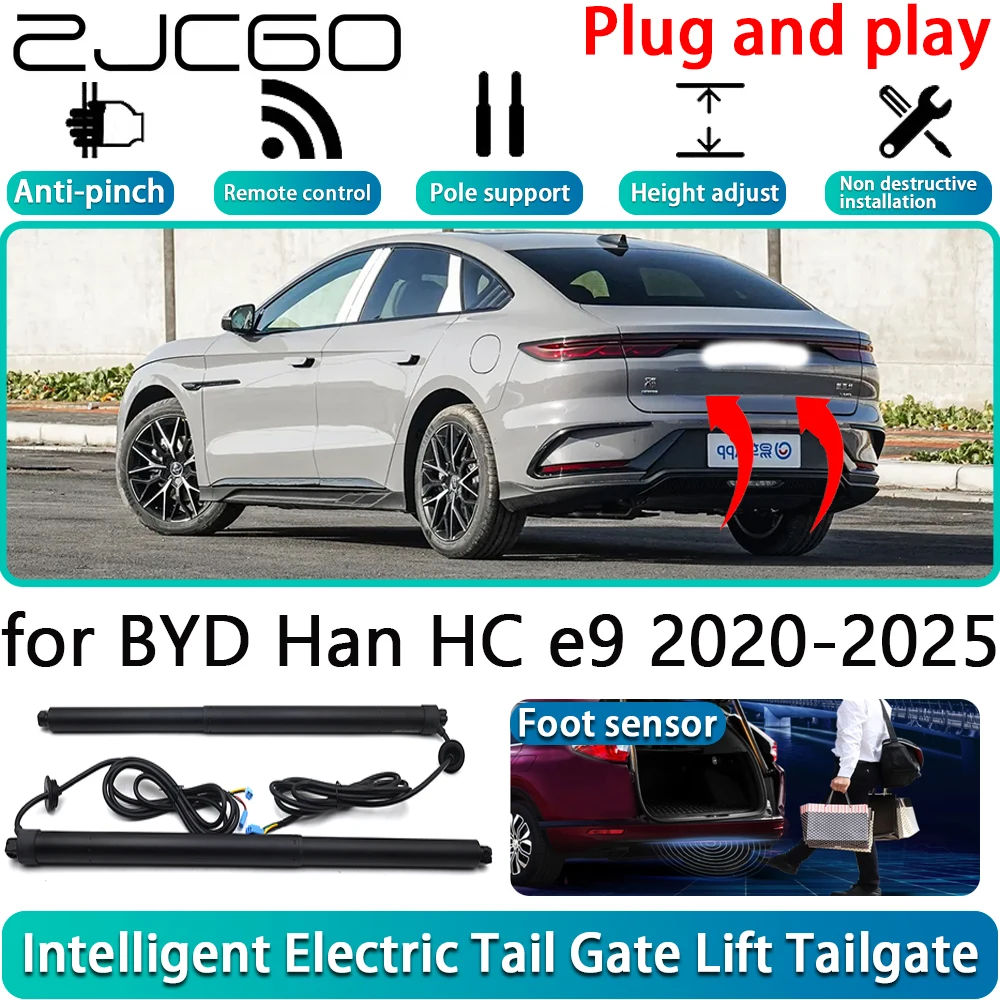 

ZJCGO for BYD Han HC e9 2020-2025 Car OEM Electric Powered Tailgate Power Liftgate Automatic Tailgate System With Foot Sensor