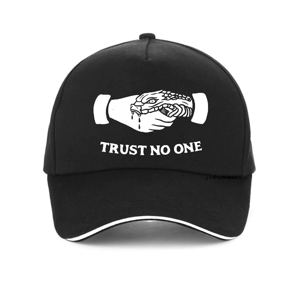 

Men's Trust No One Printed baseball cap fashion Harajuku Funny Graphic caps for Men Women Summer casual Breathable snapback hats