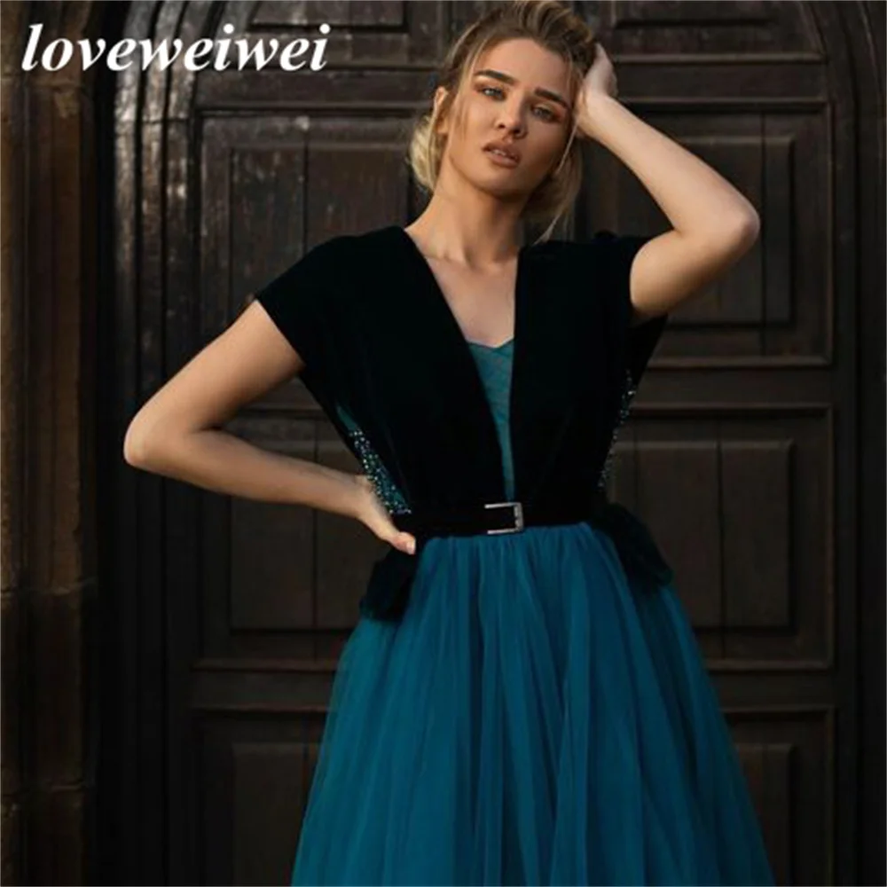 Loveweiwei Elegant Strapless ยาว A-Line ชุดราตรีสปาเก็ตตี้สายรัด2022 Robe De Soirée Femme ชุดราตรี Vestidos De Noche