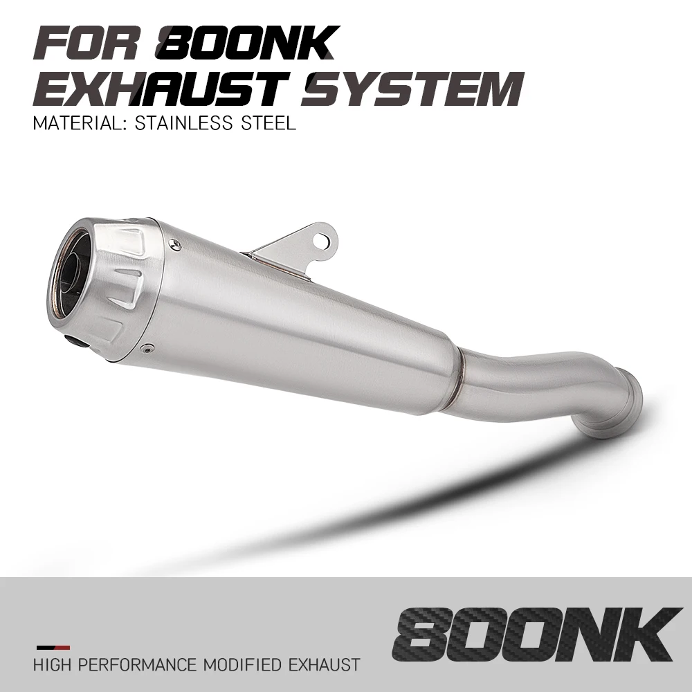 For 800NK motorcycle exhaust systems stainless steel mid-link pipe Exhaust DB Killer muffler