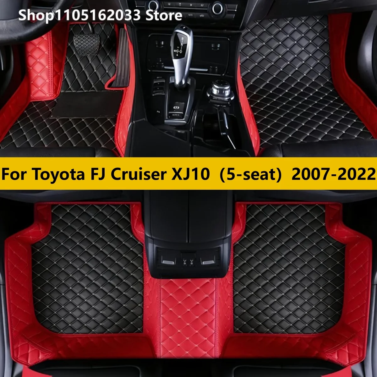 

Custom Car Floor Mat For Toyota FJ Cruiser XJ10（5-seat）2007-2022 Auto Accessories Leather Waterproof Anti Slip Foot Carpet