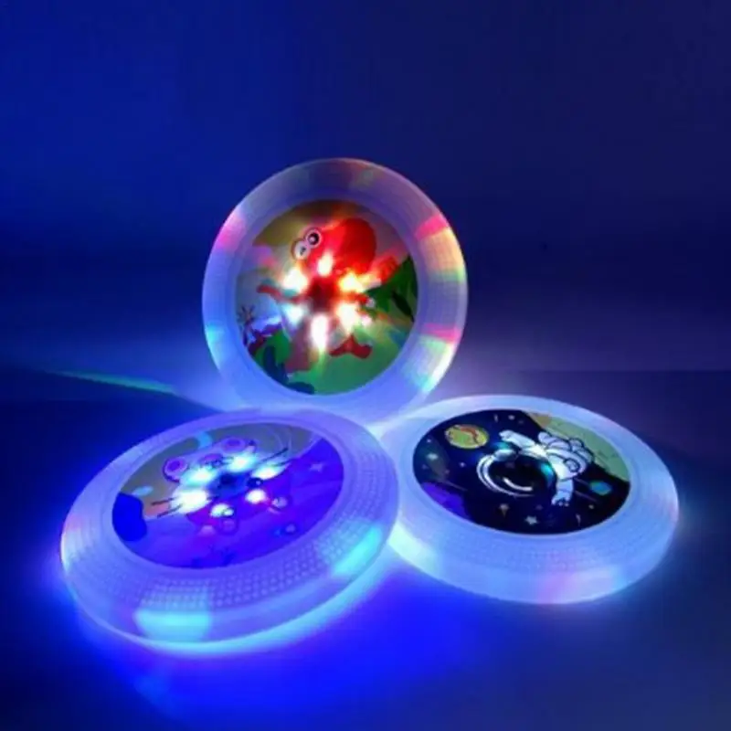 LED Flying Disc Camping Game Swivel Discs Light Up Sport Disc Safe For Competitions Team Outdoor Toy For Kids Pet