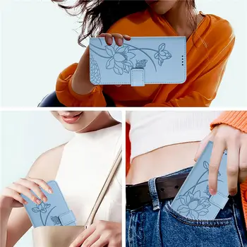 Magnetický kryt na telefon pro Samsung Galaxy A14 A24 A34 A54 A04 A20 A30 A21S A31 A50 A70 A51 A71 C55 Kožená peněženka s výklopným krytem 6 nejlepší prodej kryt pro Samsung Galaxy A21 - №1