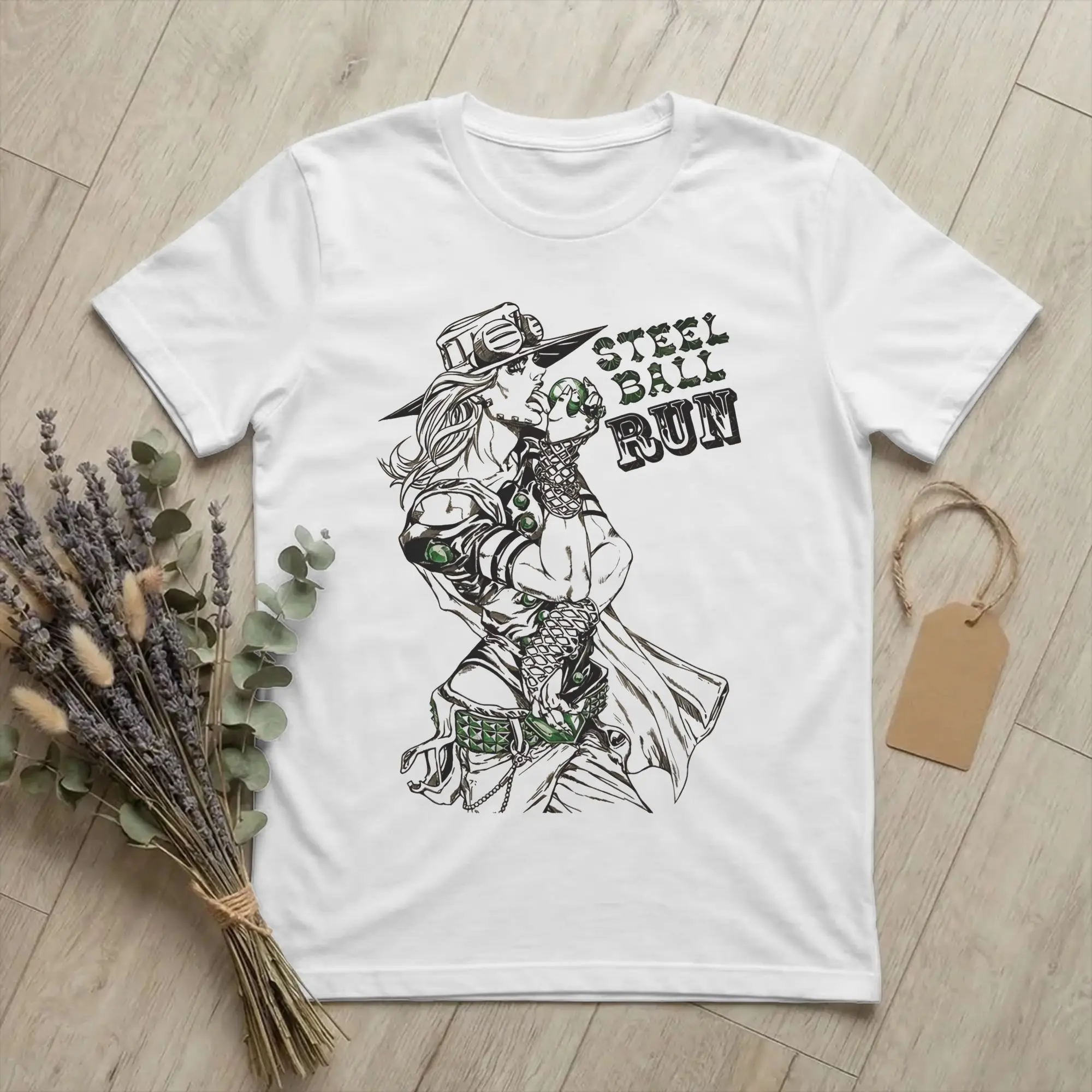 Funny Gyro Zeppeli T-Shirt Men's Crewneck Short Sleeve Tops Joestar Family Bizarre Adventure Anime Cotton Summer Tops