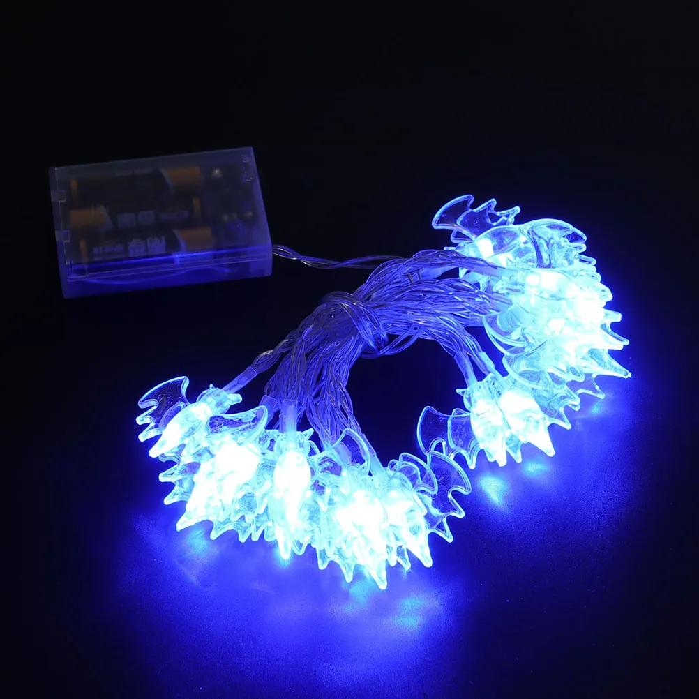 

2PCS Bat Decorative LED String Lights Halloween Party Garden Fairy Strobe Mode Powered Warm Atmosphere Gift
