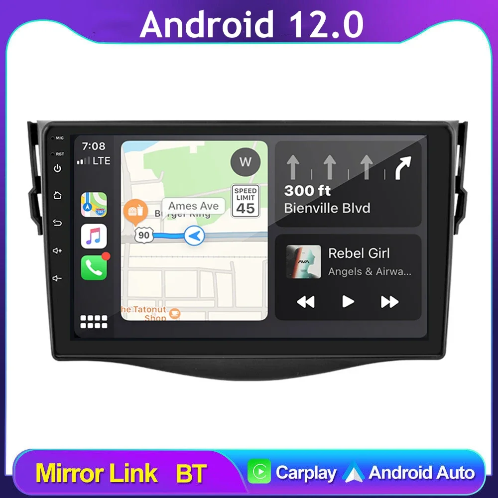 

9" 4G Carplay 2din Android 12.0 Car Radio Multimidia Video Player Navigation GPS For Toyota RAV4 Rav 4 2005-2013 Head Unit