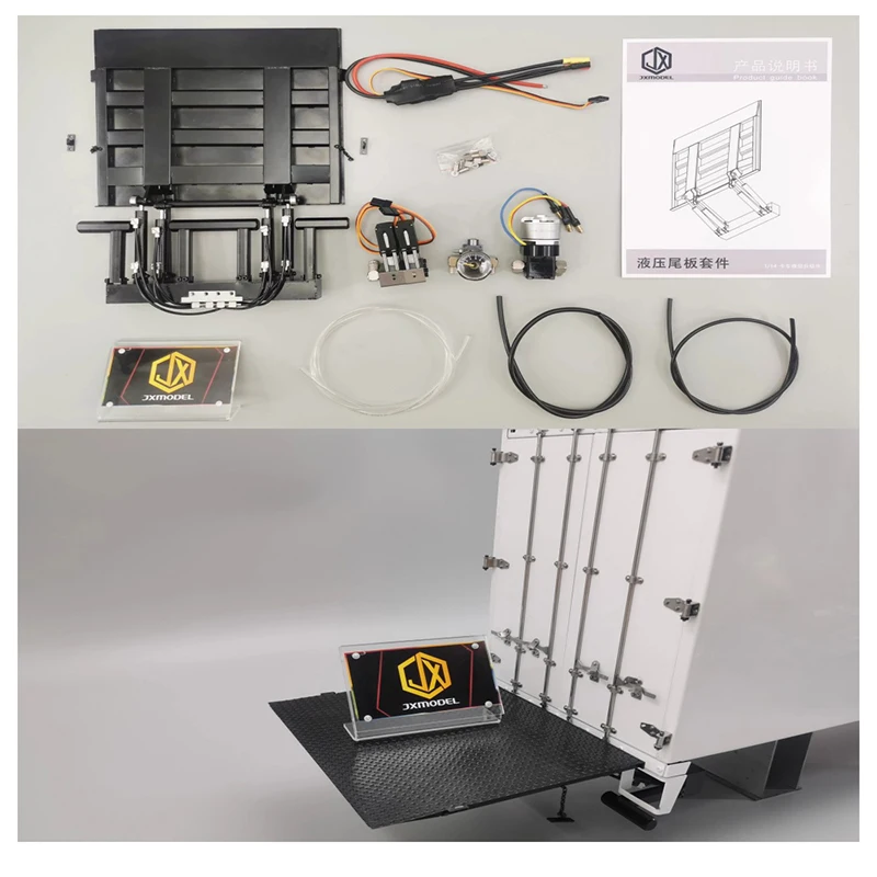 JXmodel 1/14 RC Container Truck Tail Lift Liftgate Board Unloading Tailboard For 1/14 RC Container Truck Parts Accessories