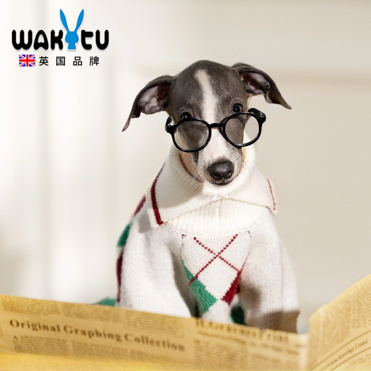 

Wakytu UK Pet Dog Winter Clothes Plaid Sweater Teddy Go Out To Walk The Dog To Keep Warm Comfortable Dog Sweater Winter Clothes