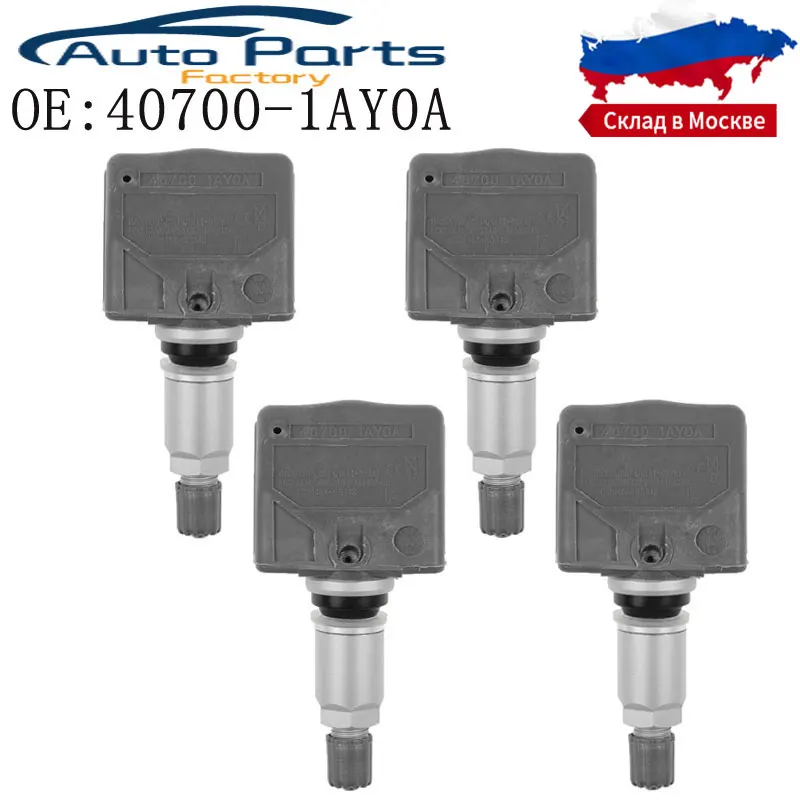 New 4PCS 40700-1AY0A 407001AY0A New High Quality TPMS Tire Pressure Sensor For Nissan Infiniti 433Mhz