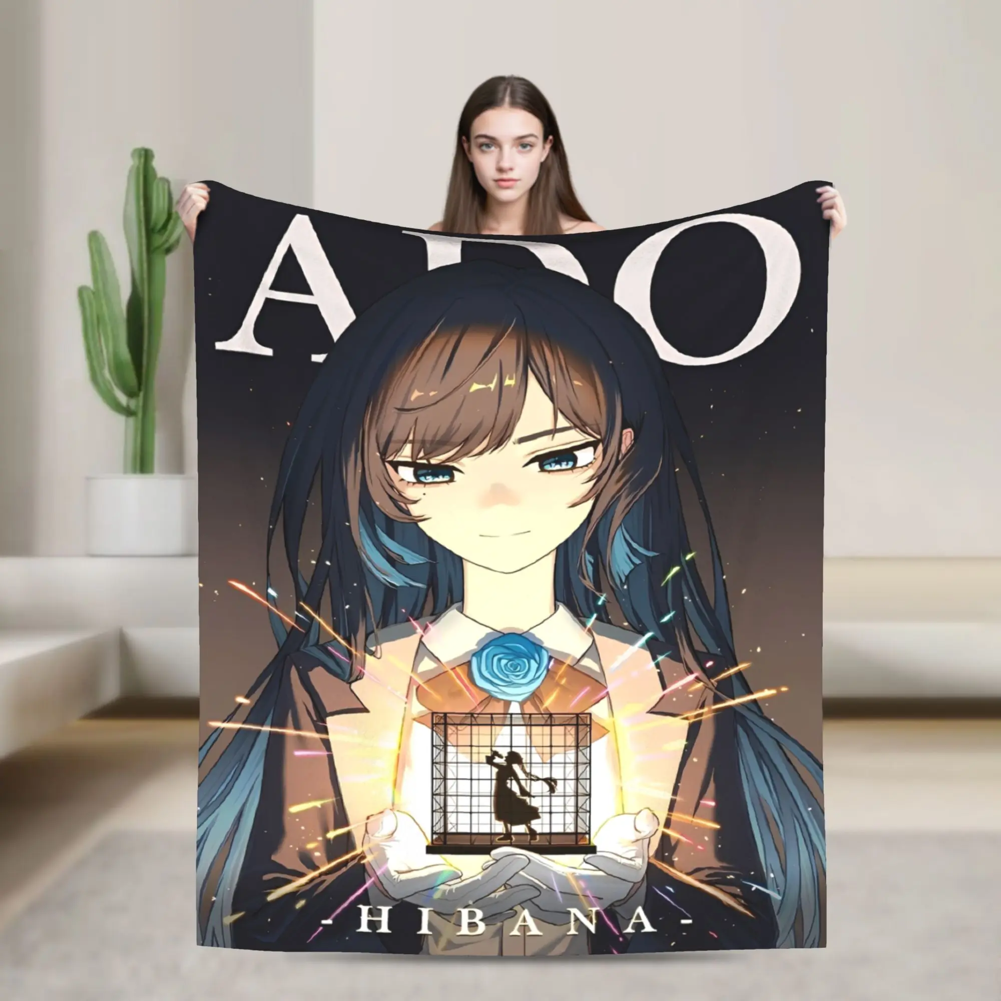 Ado Hibana World Tour Blankets Flannel Textile Decor Japan Singer Multi-function Throw Blanket for Bedding Travel Bedspreads