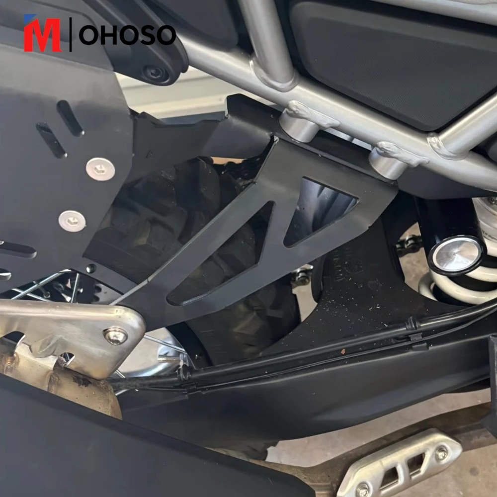 For CFMOTO MT450 IBEX 450 MT 2024 2025 450MT Motorcycle Exhaust Hanger Bracket Muffler Suppor Rear Footrest Blanking Plate