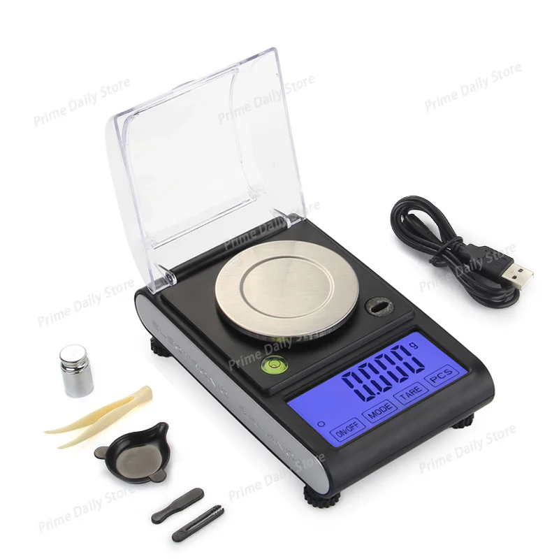 50g High Precision Digital Jewelry Scale, 0.001g Accuracy Mini Electronic scale for Gold, Diamond and Carat Weighing