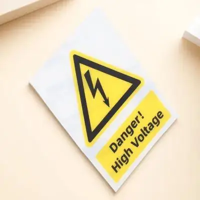 

High Voltage Warning Label Sign Electric Fence Signs with Electricity Labels Sticker