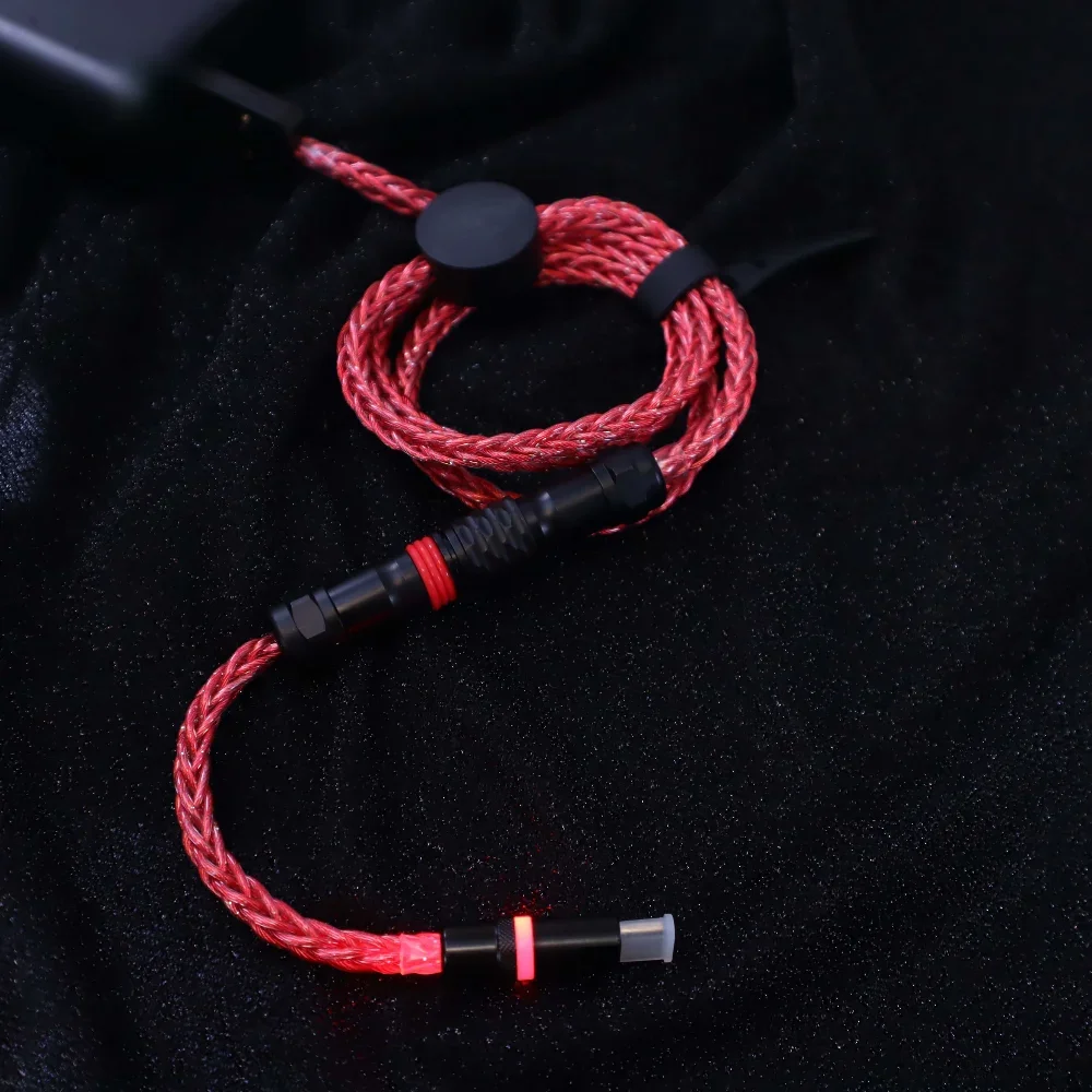 Imagem -04 - Metal Usb Tipo-c 7n Cabo de Carregamento de Dados de Cobre de Cristal Único para Teclado Mecânico Cabo de Tomada de Aviação Fios Fio Mais Grosso