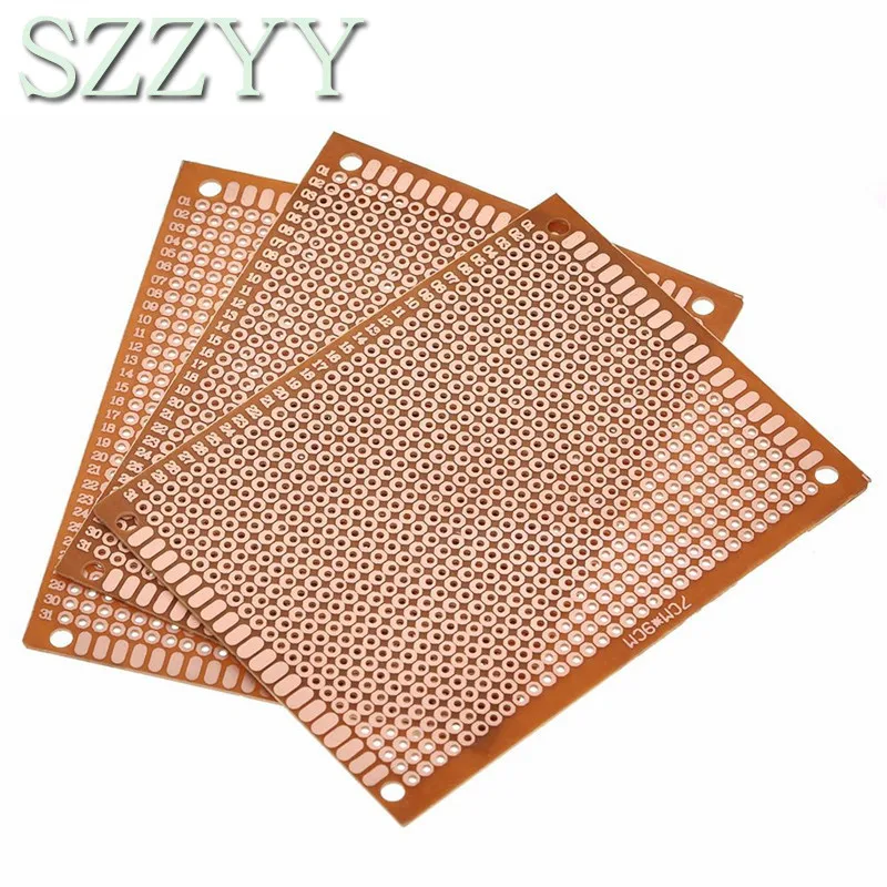 5pcs 7x9 7*9cm Single Side Prototype PCB Breadboard Universal Board Experimental Bakelite Copper Plate Circuirt Board Yellow