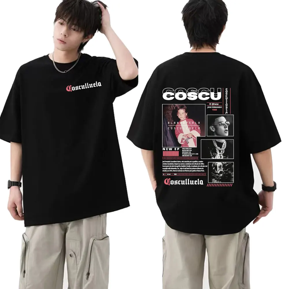 

Hot Rapper Blanooperla Cosculluela Album Tour T Shirt Tops Unisex Vintage Fashion T-shirts Men Comfort Casual T-shirt Streetwear
