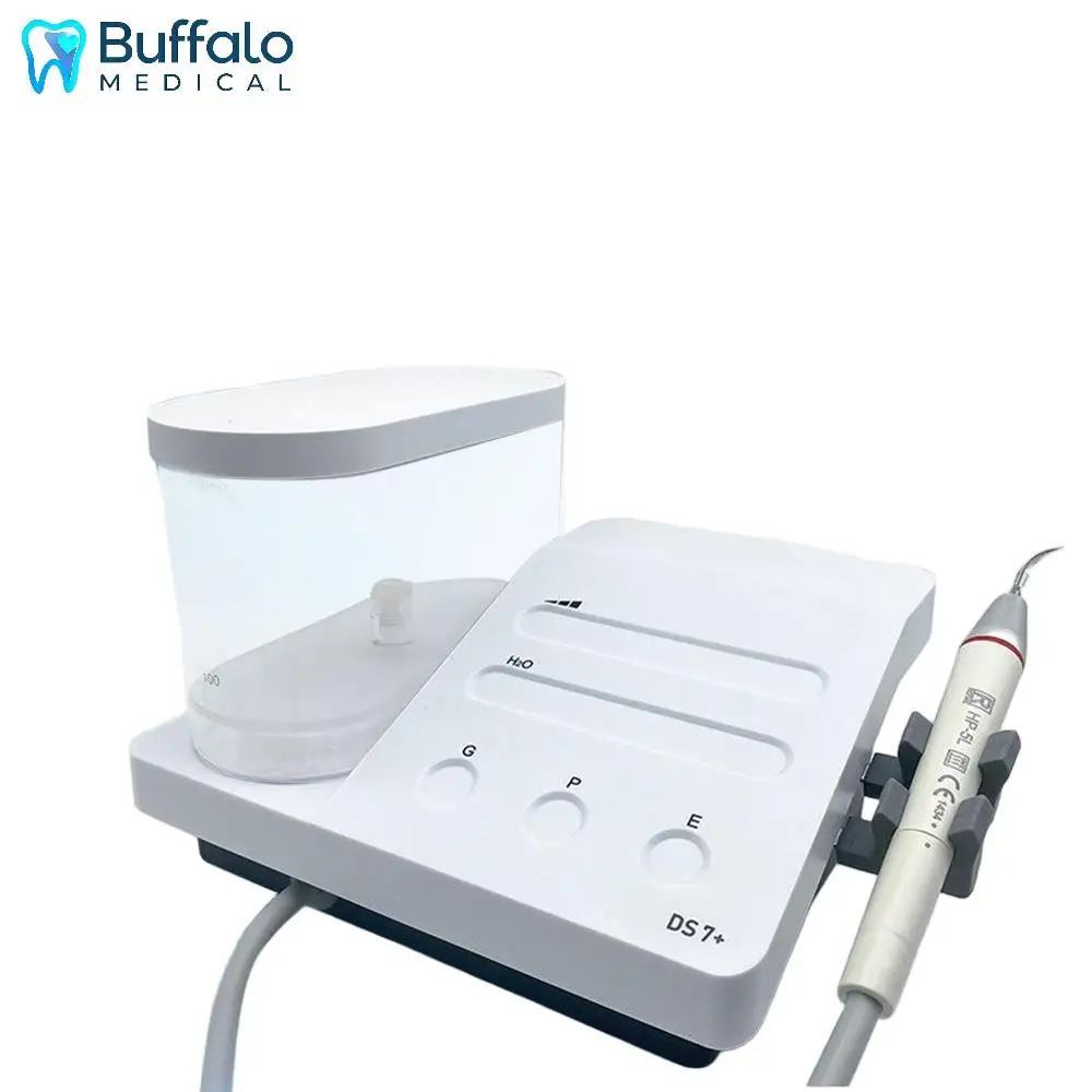Buffalo Portable Electric Dental Ultrasonic Scaler LED Piezo Teeth Cleaning Machine EMS Compatible Detachable Handpiece