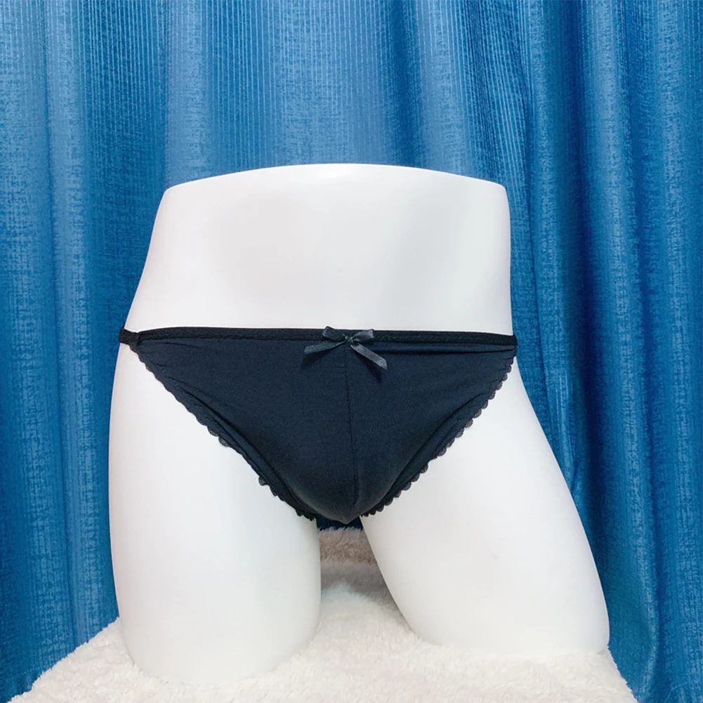 Sexy Mens Ice Silk Thongs Bikini Briefs Sheer Soft Pouch Panties Low Waist Elastic Underwear Hombre Underpants Jockstrap Solid