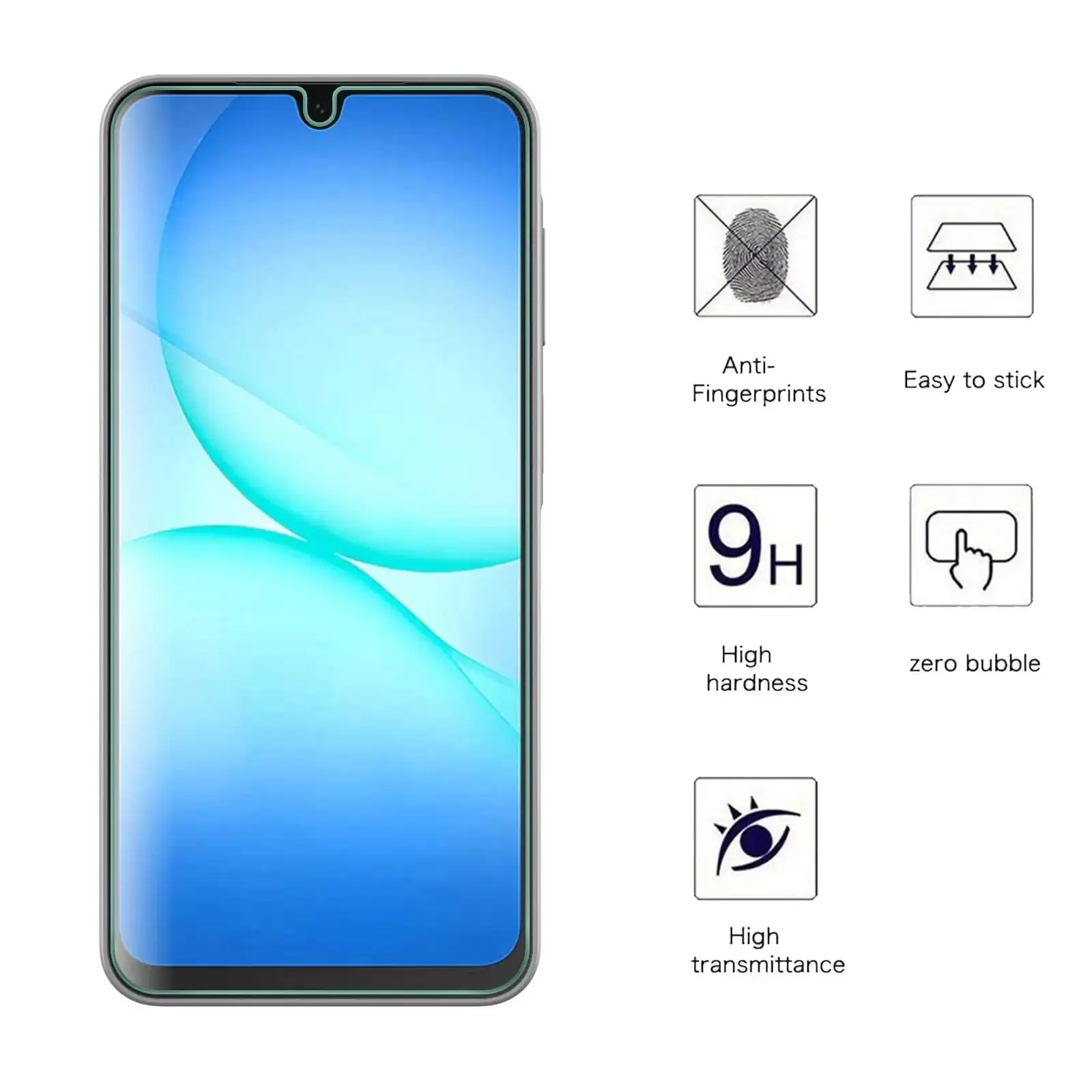 3Pcs Ultra HD Tempered Glass Screen Protector For Samsung Galaxy A07 A25 A26 A35 A55 A56 Compatible With A06 A16 A17 A36 A53 A73