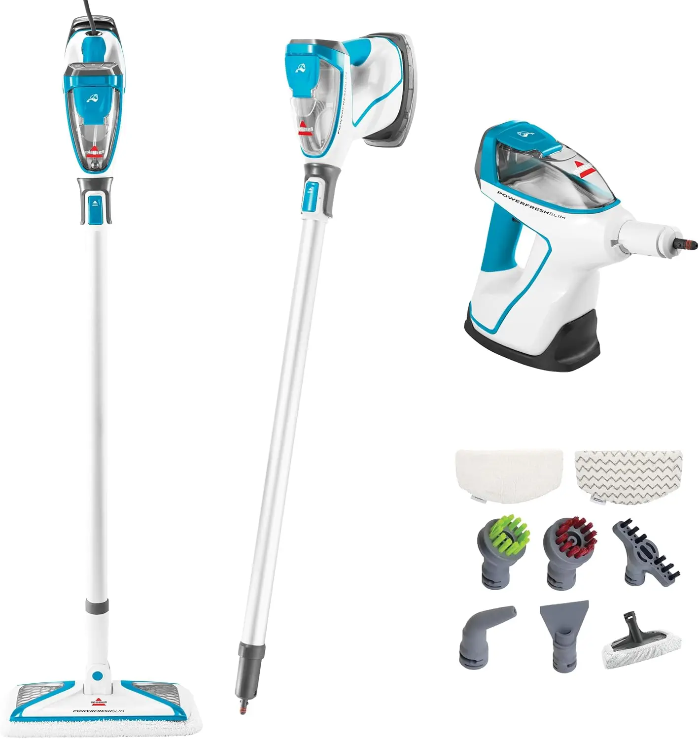 

Powerful Steam Mop for Floors and Above, 3-in-1 Design with Bonus Tools, Eliminates Germs