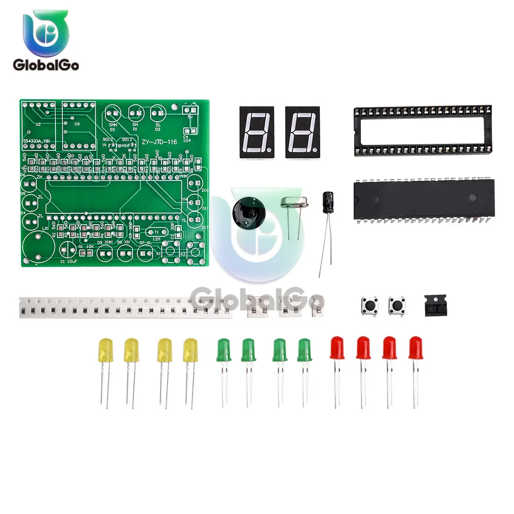 Traffic Light Controller Electronic DIY Kit DC 5V 51 Single-chip Microcomputer Traffic Light DIY Electronic Kit