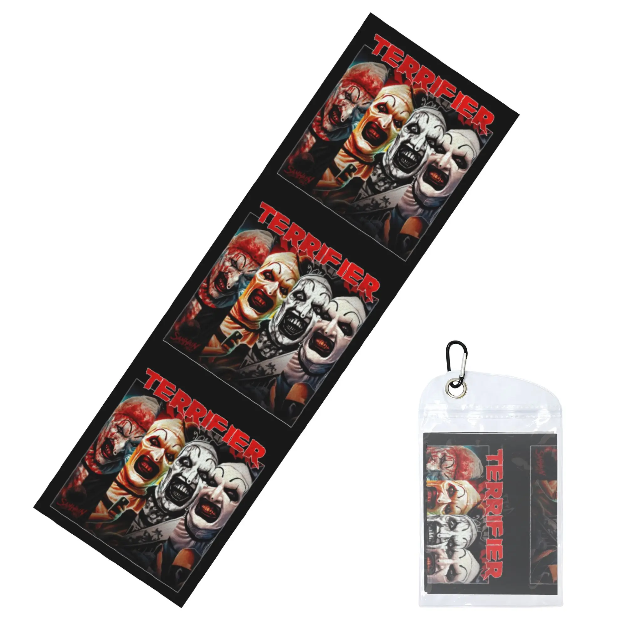 Cold Exercise Towel Terrifiers Clown Faces Beach Sports Yoga Towel Swimming Camping Towel Refreshing Sports Scarf Face Towels