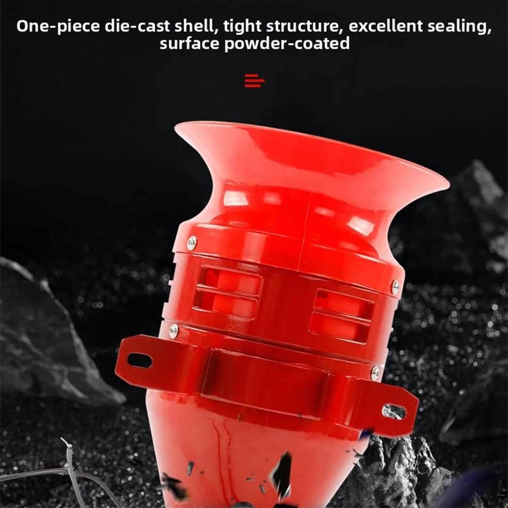 AC 220V Metal Motor Siren Industrial Alarm Sound Electrical Guard Against Theft Aluminum Iron Shell 60W 110dB MS-390