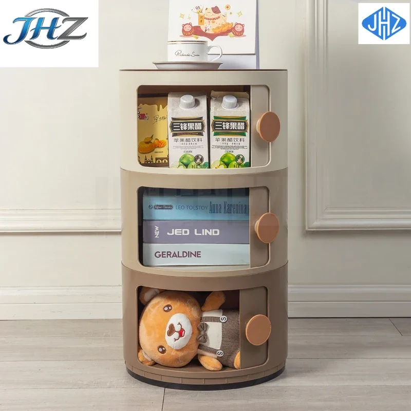 

Прикроватная тумбочка JHZ для спальни, круглая, розовая, пластиковая, в стиле каваи, эстетичная, для небольших помещений, для гостиной