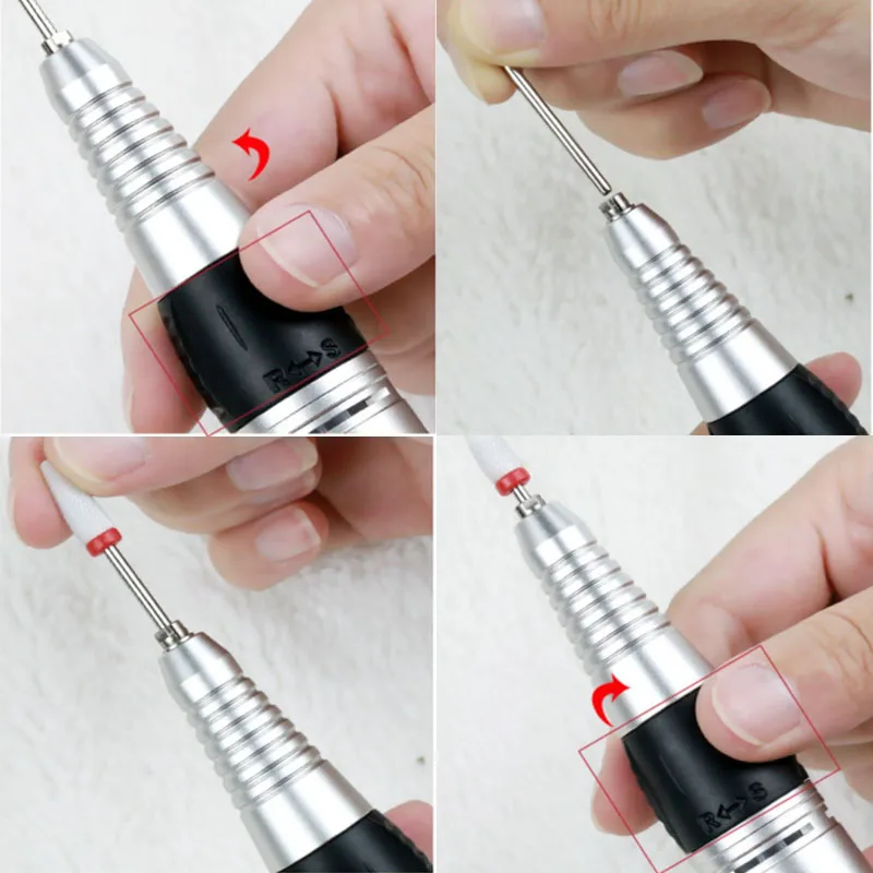 USB Rechargeable Nail Drill Bit & Grinder Black | Multifunctional Self-Service Nail Drill Bit - Makeup Remover & Facial Cleanser