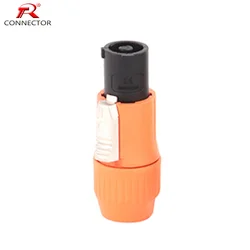 1PC Waterproof Powercon Connector 20A, 250V 3Pins, NAC3FCA Power Male Plug Connector, Orange Color