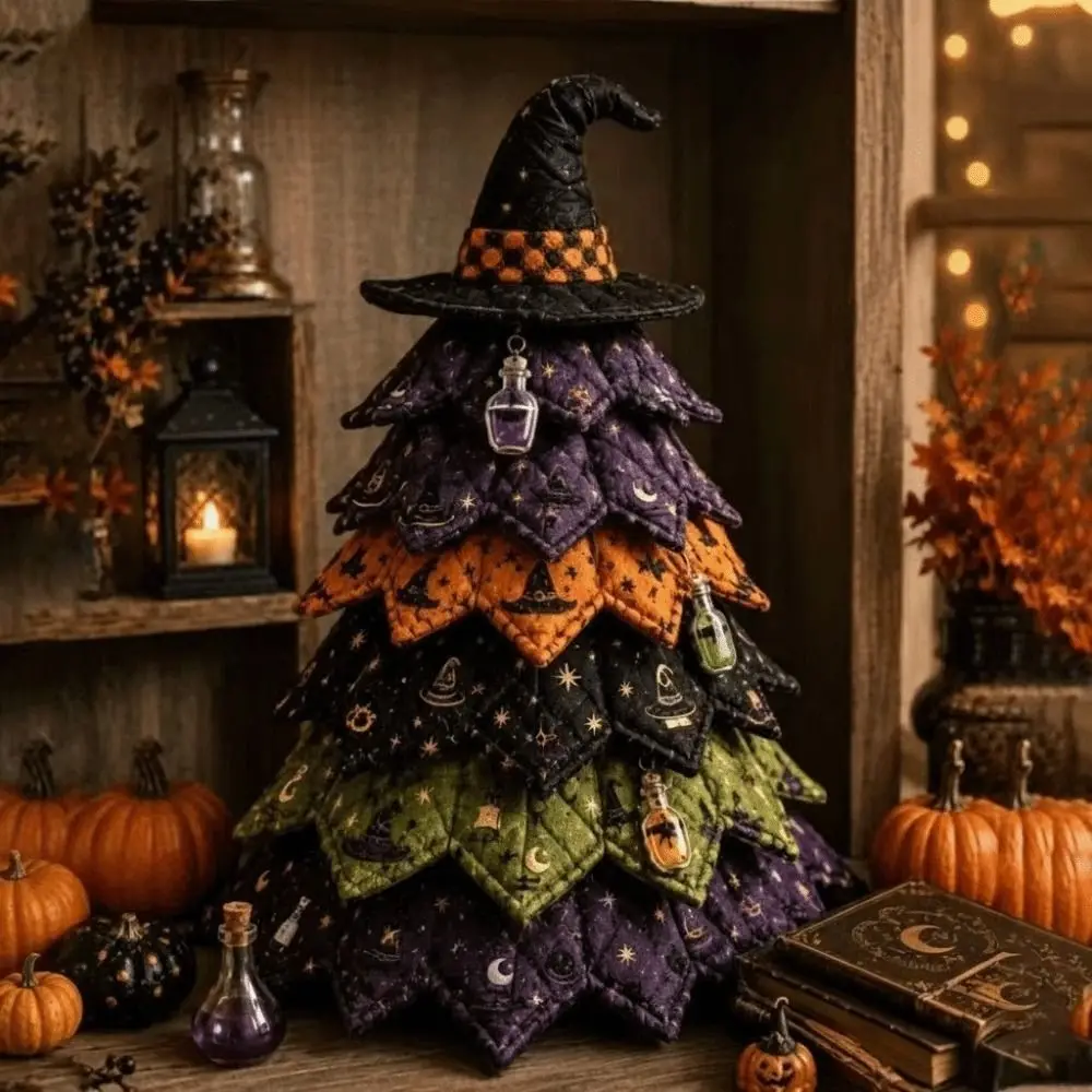 Floral Fabrics Christmas Tree Patchwork Set Material Pack Hanging Kit Handmade Decor Kit Creative Design Home Decoration