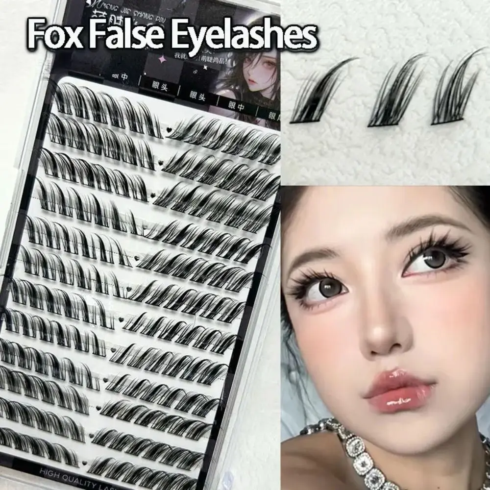 Single Fox False Eyelashes Cluster Eyelash Fox Eye Effect Segmented Lashes Natural Long Individual False Eyelashes