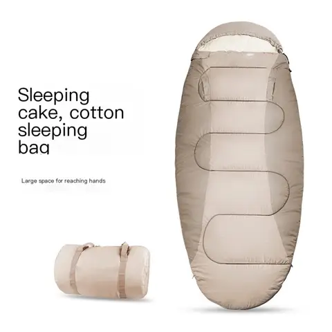 야외 캠핑 침낭, PS200 코튼 초경량 방수, 겨울 따뜻한 웨어러블 침낭, 야외 자연 하이킹용