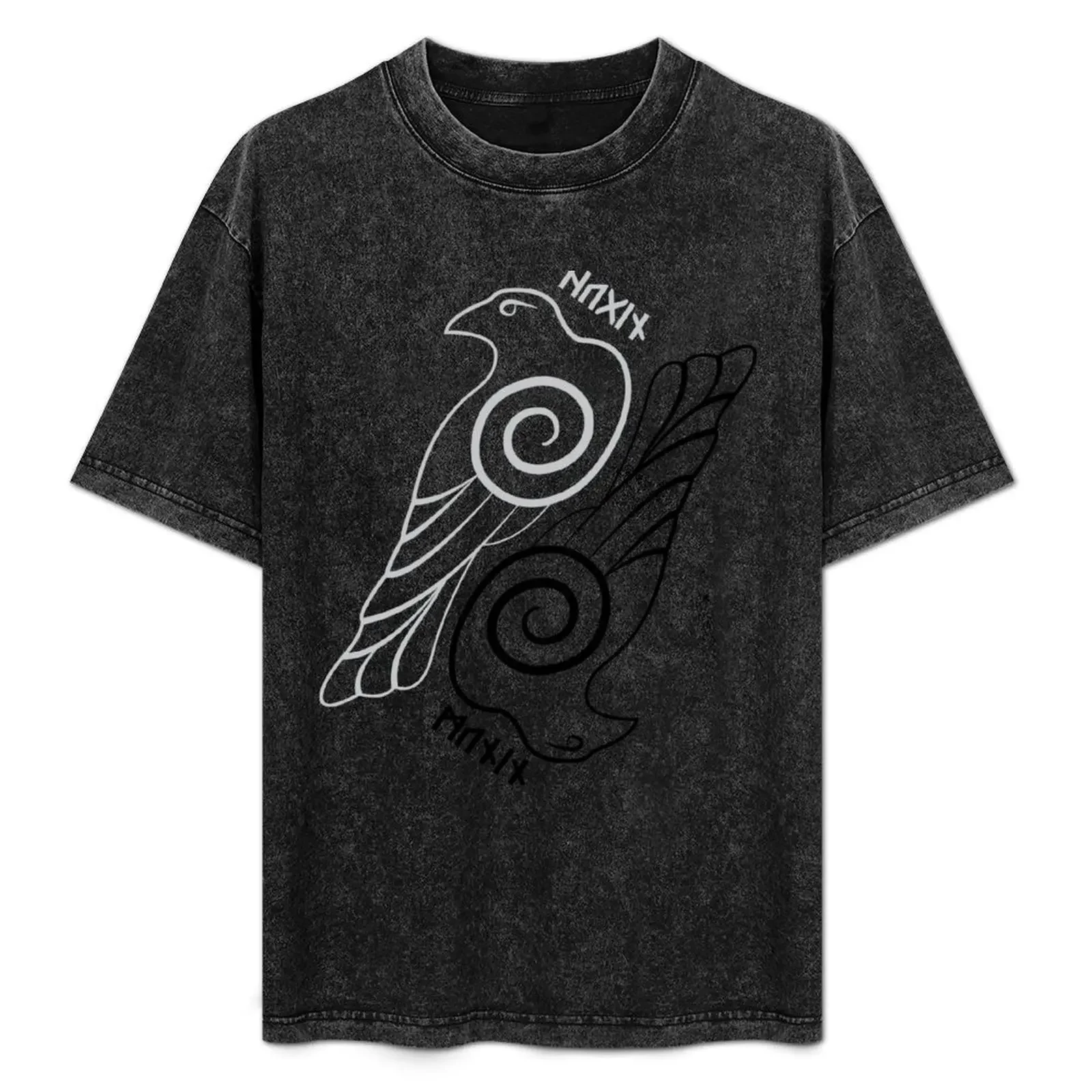

Hugin & Munin T-Shirt plus sizes blanks custom t-shirts Men's cotton t-shirt