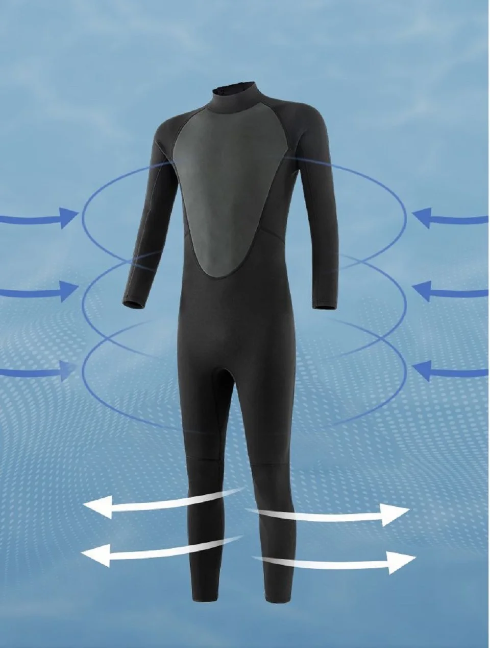 Neoprenanzüge, 3 mm/2 mm Neopren, Tauchen, Surfen, Anzüge, Schnorcheln, Kajakfahren, Speerfischen, Freitauchen, Schwimmen, Ganzkörper-Thermo-Warmhalten – Detail 7