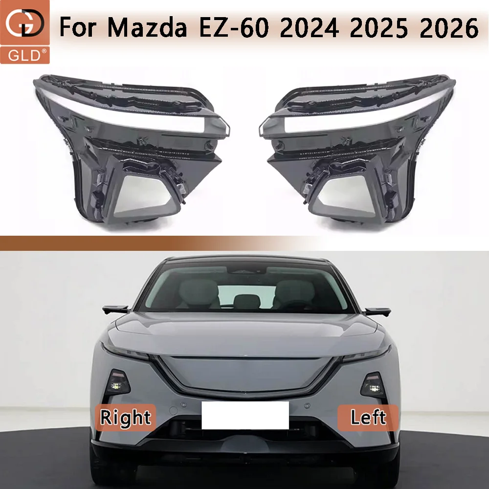 Front Headlight Cover Transparent Mask Headlamp Lamp Shell Plexiglass Replace Original Lampshade 2024 2025 2026 For Mazda EZ-60