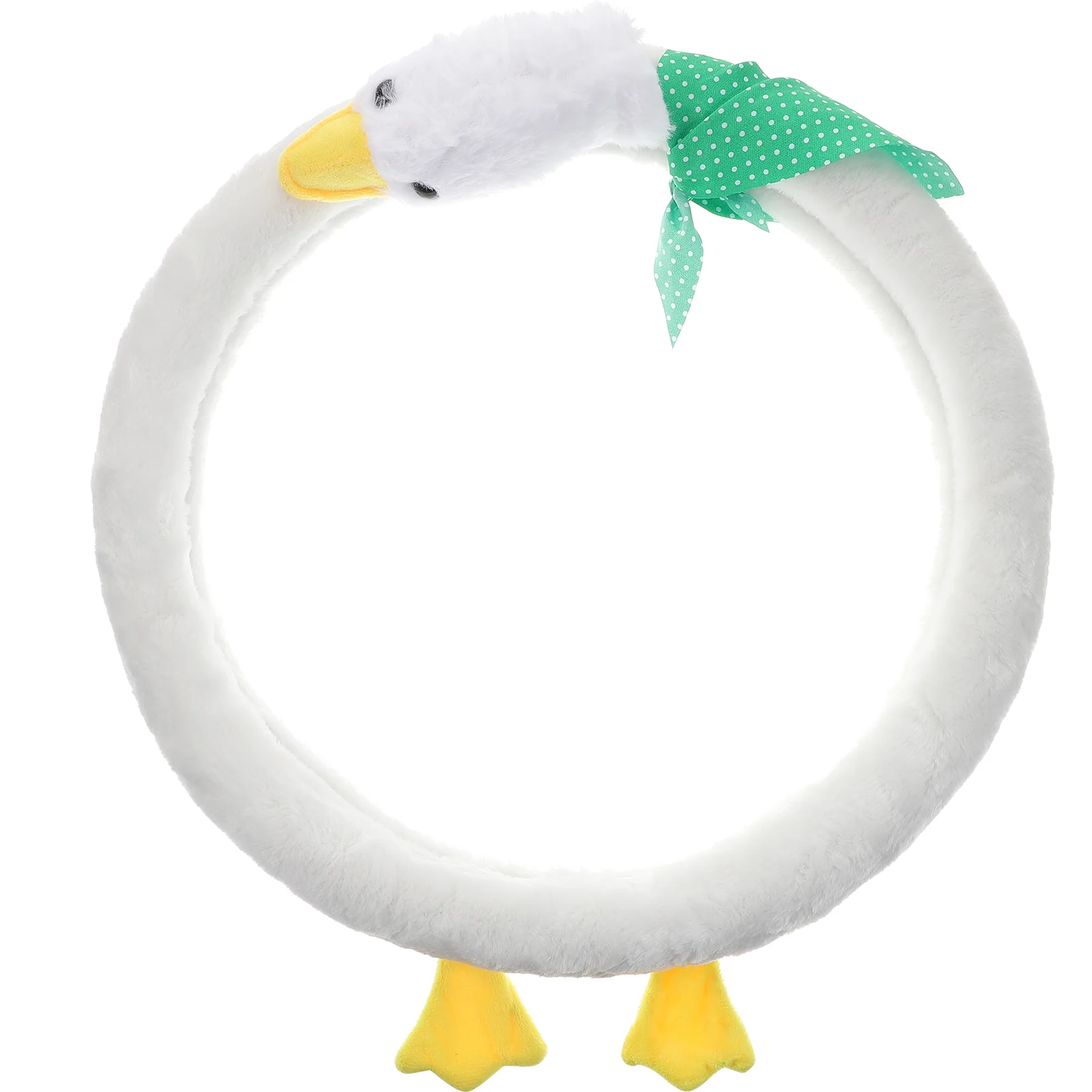 

Steering Wheel Cover for Women Duck Car Furry Covers White Rubber Protector Miss