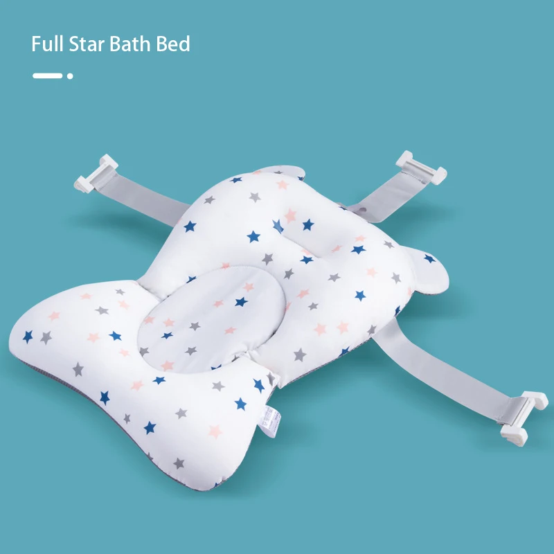 Baby Bath Seat Support Mat Infant Anti-Slip Soft Comfort Body Cushion Foldable Baby Bath Tub Pad Chair Newborn Bathtub Pillow