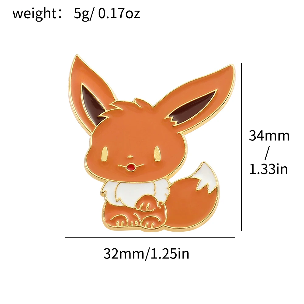 Pokemon Anime Enamel Pin Cute Espeon Flareon Eevee Metal Brooch for Backpack Badge Accessories Clothing Lapel Pin