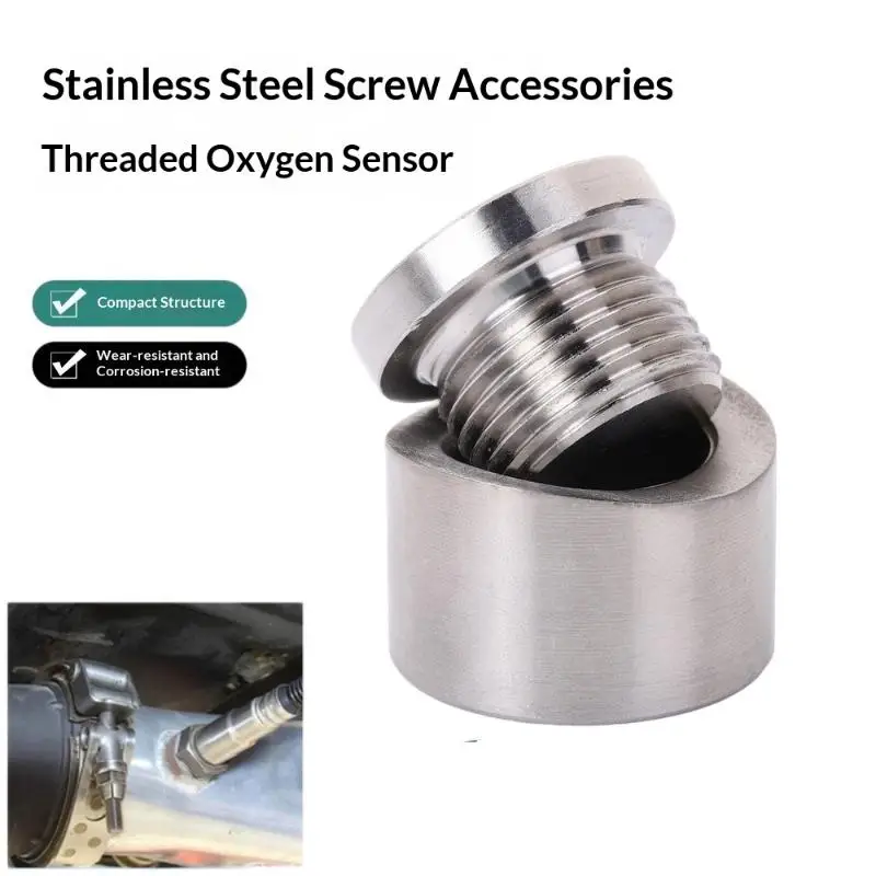 1 Set Stainless Steels Fitting Weld Bungs M18X1.5 Oxygen Sensor Kit Bung With Gasket Car Accessories