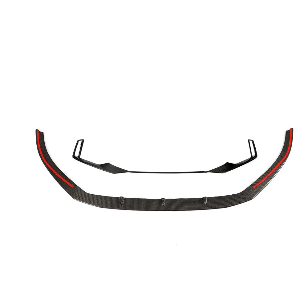 

Suitable for Audi RS3 8V 2017 - 2020 Front Body Kits Chin Lower Lip Spoiler Car Front Lip Air Vent Fins Cover Trims Carbon